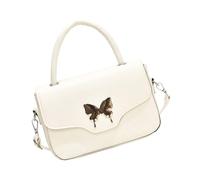 LUJIAXI Petit sac carré compact et fonctionnel pour femme, sac à bandoulière en cuir synthétique, adapté pour les vacances, le travail et un usage quotidien, sac à bandoulière tendance, blanc, One