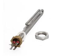 Lujinxun - élément chauffant électrique en acier inoxydable, Tube rehausseur for chaudière à eau, 1 "/DN25/32mm, ac 110V/220V/380V,1/2/3/4/6kw, 1 pièce(Silver,380V,4KW 260mmL)