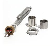 Lujinxun - élément chauffant électrique en acier inoxydable, Tube rehausseur for chaudière à eau, 1 "/DN25/32mm, ac 110V/220V/380V,1/2/3/4/6kw, 1 pièce(Black,220V,3KW 230mmL)