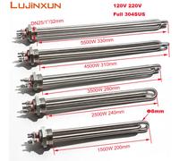 LUJINXUN G1 élément chauffant solaire 1 pouce DN25 32mm Tube chauffant électrique 304SUS dix résistance à l'eau 220V 1.5/2.5/3.5/5.5KW 1 pièce Type 2