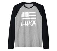 Luka Prénom personnalisé Citoyenneté Anniversaire Nom Manche Raglan