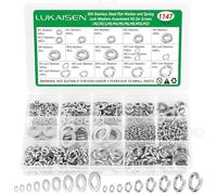 LuKaiSen 1147 Pcs Rondelle Plate Inox 304 M2 M2.5 M3 M4 M5 M6 M8 M10 M12