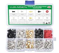 LuKaiSen 350Pièces Vis pour Ordinateur Vis pour Réparation d’Ordinateur, PC Boîtier, Kit de en acier au carbone #6-32 mâle à M3 Kit d'entretoise à pour 2.5"SSD, Disque Dur, Carte Mère