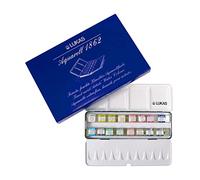 Lukas AQUARELL 1862 Lot de 16 gamelles en métal pour aquarelle de qualité professionnelle