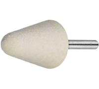 LUKAS-ERZETT A3705020256 Broche de polissage P3KE forme conique ronde 20x25 mm tige 6 mm feutre pour pâte de polissage 10 pc(s)