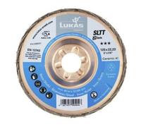 LUKAS-ERZETT LUKAS Disque à lamelles SLTT (CER), plat-bombé Pour INOX, ⌀ 125 mm, Grain : 40 Quantité:1