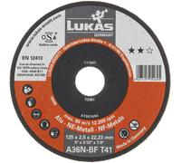LUKAS-ERZETT T41 115x1,0x22,23 A60N-BF AT000920V9802 Jeu de disque à tronçonner 115 mm 50 pc(s)