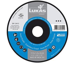 LUKAS Progress Lot de 50 disques à tronçonner droits 115 x 1,0 x 22,23 mm