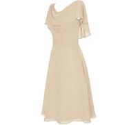 lukcolor Robe de cocktail demoiselle d'honneur mariage formel pour femme 1PC robe Beige XXXL