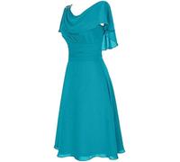 lukcolor Robe de cocktail demoiselle d'honneur mariage formel pour femme 1PC robe Bleu XXXXL