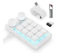 LUKCOZMO Macro Pad Mini clavier de jeu mécanique personnalisé à 12 touches - Une main, sans fil, BT RVB, OSU Micro clavier avec bouton et câble de type C de 1 m