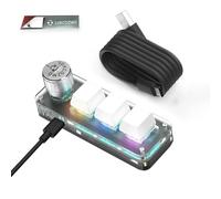 LUKCOZMO Mini clavier de jeu mécanique à 3 touches, clavier multifonction à une main, clavier macro multifonctionnel pour iOS, Windows, cadeau pour lui/elle (blanc)