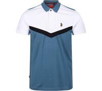 Luke 1977 - Polo pour homme "Cala Mayor" GT7721 (S) (Bleu/Blanc/Noir)