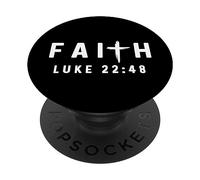 Luke 22:48 22 48 Faith - God Jesus Judas Kiss Betrayal PopSockets PopGrip Adhésif
