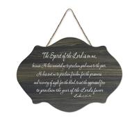 Luke 4:18 19 The Spirit of The Lord Is on Me Because He Has Anointed Me to Proclaim Good News to Th Plaque murale en bois rustique Décoration murale 15,2 x 25,4 cm