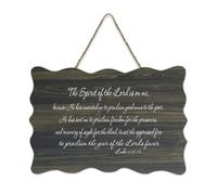 Luke 4:18 19 The Spirit of The Lord Is on Me Because He Has Anointed Me to Proclaim Good News to Th Plaque murale en bois rustique Décoration murale 15,2 x 25,4 cm