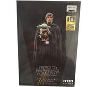 Iron Studios - Statuette Art Scale 1/10 Luke Skywalker et Grogu 21 cm Noir