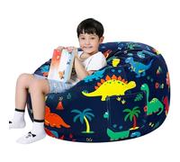 Lukeight Housse de pouf de rangement en velours de qualité supérieure avec fermeture éclair YKK pour contenir plus de 80 jouets en peluche, lavable pour décoration de chambre d'enfant (sans