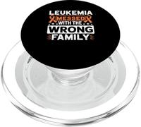 Lukemia Messed with Wrong Family Blood Cancer Awareness PopSockets PopGrip pour MagSafe