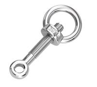 Lukery Boulon à œil avec écrou à œil M27 en acier inoxydable 304, Anneaux de levage avec écrou à anneau (M27 x 120 mm)