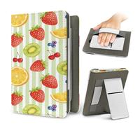 Lukery Coque pour Kindle 6.8-7 inch Imprimé Fruits,Liseuse Étuis Stand Coque Housse avec Dragonne,11e et 12e Générations Étui Compatible,Protection Kindle Universel Portable (Grün)