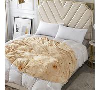 Lukery Couverture Polaire Hiver, Burritos Jete de Canapé Douillette & Confortable Couverture Douce Microfibre pour Le Voyage Canapé Lit, Fit All-Season (100CM,Crêpes Rondes)