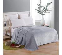 Lukery Couverture Polaire Hiver, Jete de Canapé Douillette & Confortable Couverture Douce Microfibre pour Le Voyage Canapé Lit, Fit All-Season (200x230,Gris argenté)