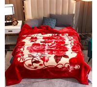 Lukery Couverture Polaire Hiver, Rétro Jete de Canapé Douillette & Confortable Couverture Douce Flanelle Microfibre pour Le Voyage Canapé Lit, Fit All-Season (150x200cm,Safran)