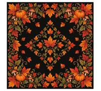 Lukery Feuilles d'érable et Citrouilles Tapis Boue de Diatomée (Rameau Fleuri,90x90cm)