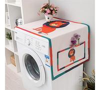 Lukery Housse de Protection pour Réfrigérateur avec Poches de Rangement Latérales Convient Housse Anti-Poussière pour Machine à Laver pour Lave-Linge (Lion,45x140cm)