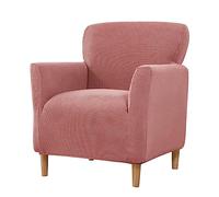 Lukery Jacquard Salon Housses de Fauteuil Petit Housse Canapé Extensible Housse de Canapé 1 Place Quatre Saisons Couleur Unie Housse Canapé pour Sofa Décorative (Rose)