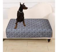 Lukery Lot de 2 Eapis Educateur Chien Lavable, Tapis Absorbant Chien Réutilisable Tapis de Dressage Antidérapant Tapis Éducateur pour Animaux Anti-Fuites (L(70 * 50cm),Pieds de Chien Noir)