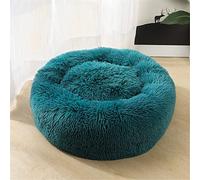 Lukery Panier pour Chien, Lit pour Chien Lit pour Chat Peluche Moelleux Doux Confortable Mignon Rond en Donut Animal de Compagnie Lit Coussin pour Petit Moyen Grands Chiens (60CM,Chaux foncée)