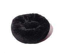 Lukery Panier pour Chien, Lit pour Chien Lit pour Chat Peluche Moelleux Doux Confortable Mignon Rond en Donut Animal de Compagnie Lit Coussin pour Petit Moyen Grands Chiens (60CM,Noir)