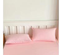 Lukery Taie Oreiller 48x74/50x75cm Lot de 2, Couleur Pure Housse de Coussin, Respirante et Douce Protege Oreiller (Rose 01,48x74cm)