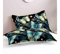 Lukery Taie Oreiller 50x75/40x80cm Lot de 2, Imprimé Papillon Housse de Coussin, Respirante et Douce Protege Oreiller (Papillon féerique,40 * 80cm)