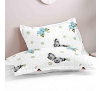 Lukery Taie Oreiller 50x75/40x80cm Lot de 2, Imprimé Papillon Housse de Coussin, Respirante et Douce Protege Oreiller (Printemps,40 * 80cm)