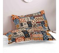 Lukery Taie Oreiller 50x75/40x80cm Lot de 2, Style Rétro Housse de Coussin, Respirante et Douce Protege Oreiller (Style champêtre,40 * 80cm)