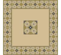 Lukery Tapis Boue de Diatomée Tapis de Jeu de Plateau de Style Facile à Nettoyer Chinois Absorbe l'Humidité Résistant à l'usure pour Table Carrée Cuisine (Jaune Foncé,80X80 CM)