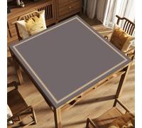 Lukery Tapis Boue de Diatomée Tapis de Jeu de Plateau de Style Facile à Nettoyer Chinois Absorbe l'Humidité Résistant à l'usure pour Table Carrée Cuisine (Marron,90x90cm)
