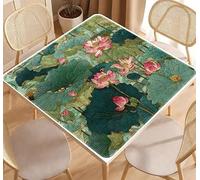 Lukery Tapis Boue de Diatomée Tapis de Jeu de Plateau de Style Facile à Nettoyer Chinois Absorbe l'Humidité Résistant à l'usure pour Table Carrée Cuisine (Vert,60x60cm)