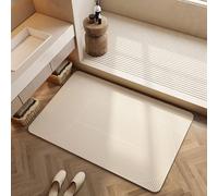 Lukery Tapis de bain antidérapant, à séchage rapide, super absorbant, beige, lavable, en terre de diatomée, pour douche, baignoire, cuisine, 40 x 60 cm, abstraction