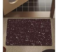 Lukery Tapis de Bain - Antidérapant Super Absorbant Diatomite, Tapis de Salle de Bain Lavable Microfibre Absorbant Sèche Rapide Douche Portes de Salle | Points d'encre (Café,50x80cm)