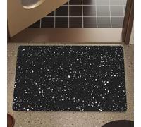 Lukery Tapis de Bain - Antidérapant Super Absorbant Diatomite, Tapis de Salle de Bain Lavable Microfibre Absorbant Sèche Rapide Douche Portes de Salle | Points d'encre (Noir,60x90cm)