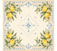 Lukery Tapis de Jeu Mahjong, Citron Jaune (Feuille,900x900mm) | Tapis Jeu de Carte Antidérapant Carrée Grand Réduction du Bruit pour Mahjong Dominos Cartes Poker Société, Décoration