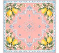 Lukery Tapis de Jeu Mahjong, Citron Jaune (Rose Blush,600x600mm) | Tapis Jeu de Carte Antidérapant Carrée Grand Réduction du Bruit pour Mahjong Dominos Cartes Poker Société, Décoration