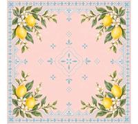 Lukery Tapis de Jeu Mahjong, Citron Jaune (Rose pâle,900x900mm) | Tapis Jeu de Carte Antidérapant Carrée Grand Réduction du Bruit pour Mahjong Dominos Cartes Poker Société, Décoration