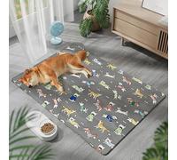 Lukery Tapis Rafraichissant pour Chien et Chat, Couverture Rafraichissante Confortable Animaux Tapis Fraicheur Été pour Chiens de Petite et Moyenne Taille ou Chats, Vert Bleu (Gris1,85x120cm)