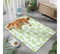 Lukery Tapis Rafraichissant pour Chien et Chat, Couverture Rafraichissante Confortable Animaux Tapis Fraicheur Été pour Chiens de Petite et Moyenne Taille ou Chats, Fruits (Avocat,85x120cm)