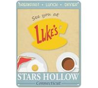 Luke's Diner Gilmore Girls - Plaque vintage en métal creux avec étoiles - Décoration murale pour maison, café, 20,3 x 30,5 cm
